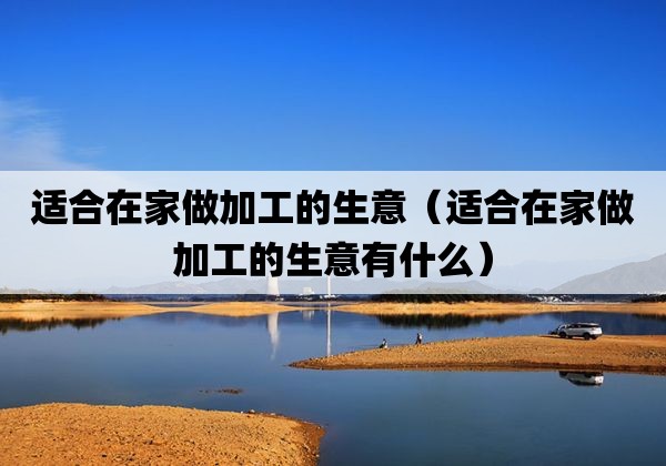 适合在家做加工的生意「适合在家做加工的生意有什么」